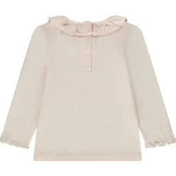 T-shirt manches longues en maille pointelle pour bébé fille