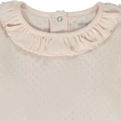 T-shirt manches longues en maille pointelle pour bébé fille