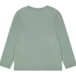 T-shirt manches longues en nid d'abeille et col tunisien pour garçon