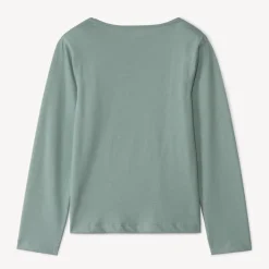 T-shirt manches longues fantaisie pailletée pour fille