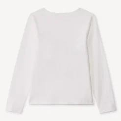 T-shirt manches longues fantaisie pailletée pour fille