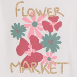 T-shirt manches longues fantaisie pailletée pour fille