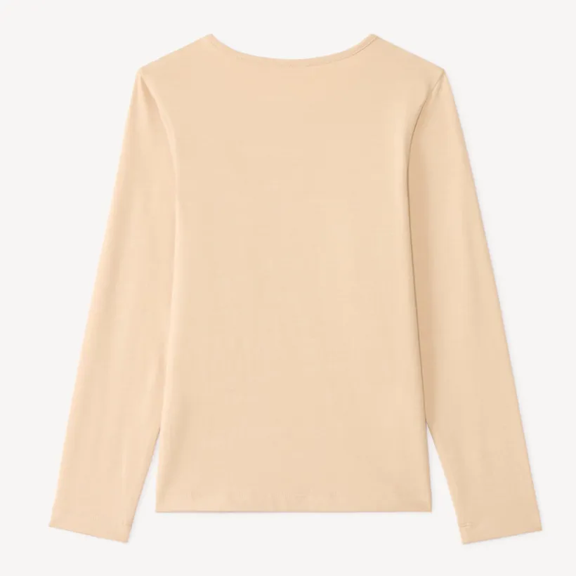 T-shirt manches longues fille avec imprimé fantaisie et paillettes