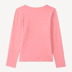 T-shirt manches longues fille avec imprimé fantaisie et paillettes