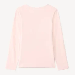 T-shirt manches longues fille avec imprimé fantaisie et paillettes