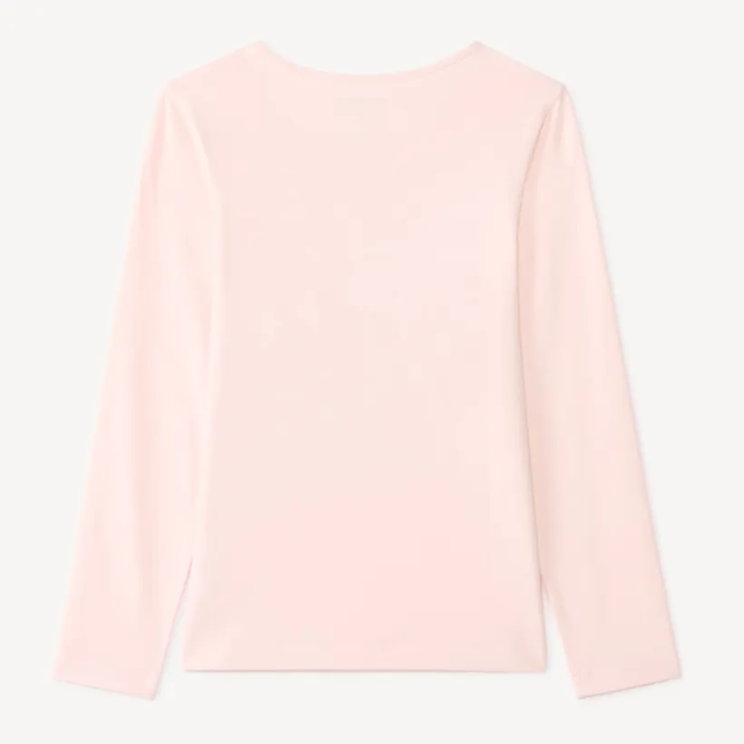 T-shirt manches longues fille avec imprimé fantaisie et paillettes