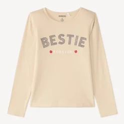 T-shirt manches longues fille print Bestie