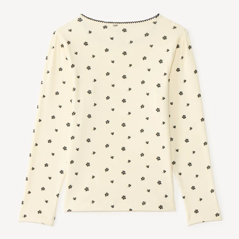 T-shirt manches longues imprimé fleurs pour fille