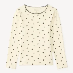 T-shirt manches longues imprimé fleurs pour fille