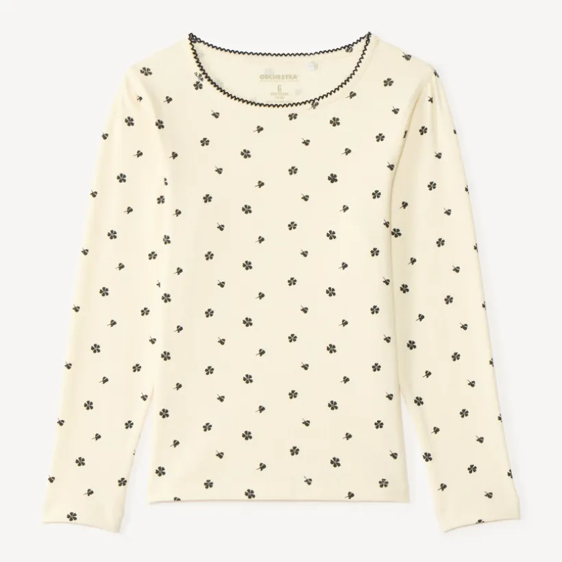 T-shirt manches longues imprimé fleurs pour fille