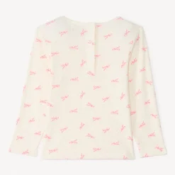 T-shirt manches longues imprimé nœuds pour bébé fille