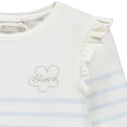 T-shirt manches longues marinière fantaisie pour fille