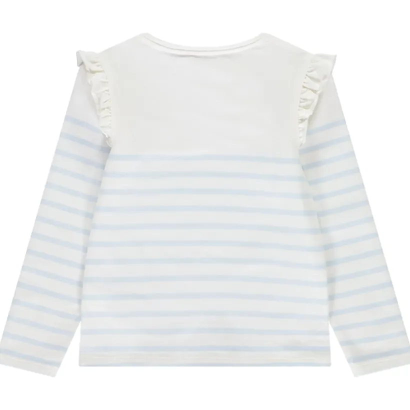 T-shirt manches longues marinière fantaisie pour fille