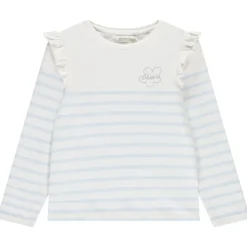 T-shirt manches longues marinière fantaisie pour fille