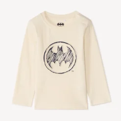T-shirt manches longues print Batman Warner en relief pour bébé garçon