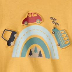 T-shirt manches longues print embossé pour bébé garçon