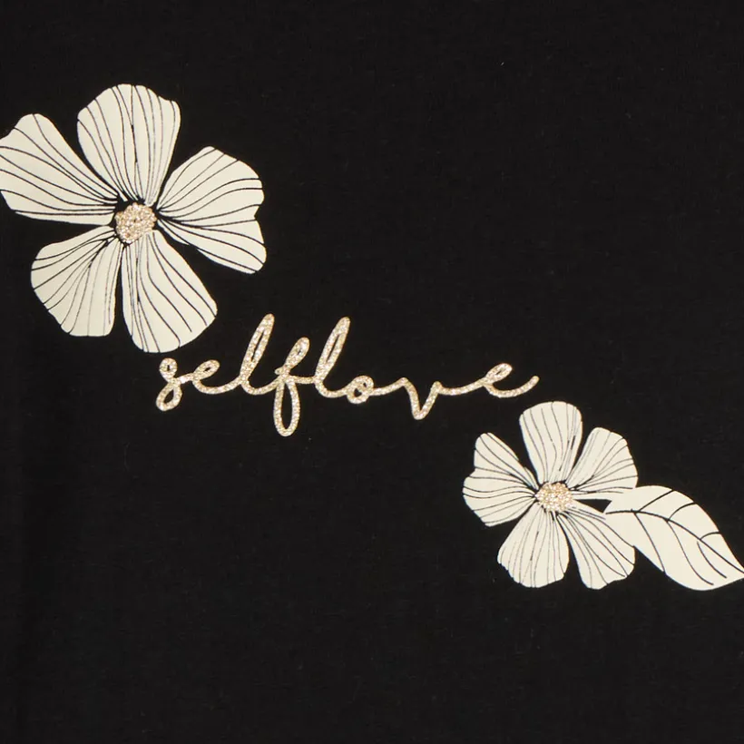 T-shirt manches longues print pailleté pour fille