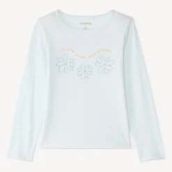 T-shirt manches longues print pailleté pour fille