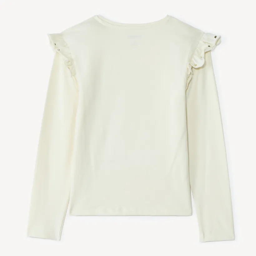 T-shirt manches longues print fleurs pour fille