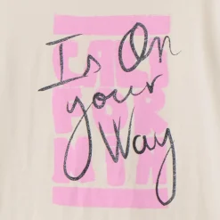 T-shirt manches longues à print pailleté pour fille