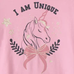 T-shirt manches longues à print pailleté pour fille