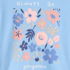 T-shirt manches longues à print pailleté pour fille