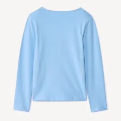 T-shirt manches longues à print pailleté pour fille