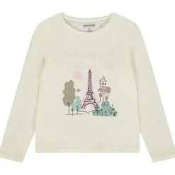 T-shirt manches longues print Capitale pour fille