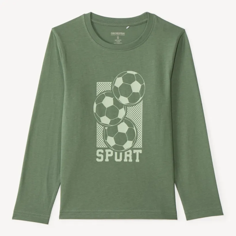 T-shirt manches longues print sport pour garçon