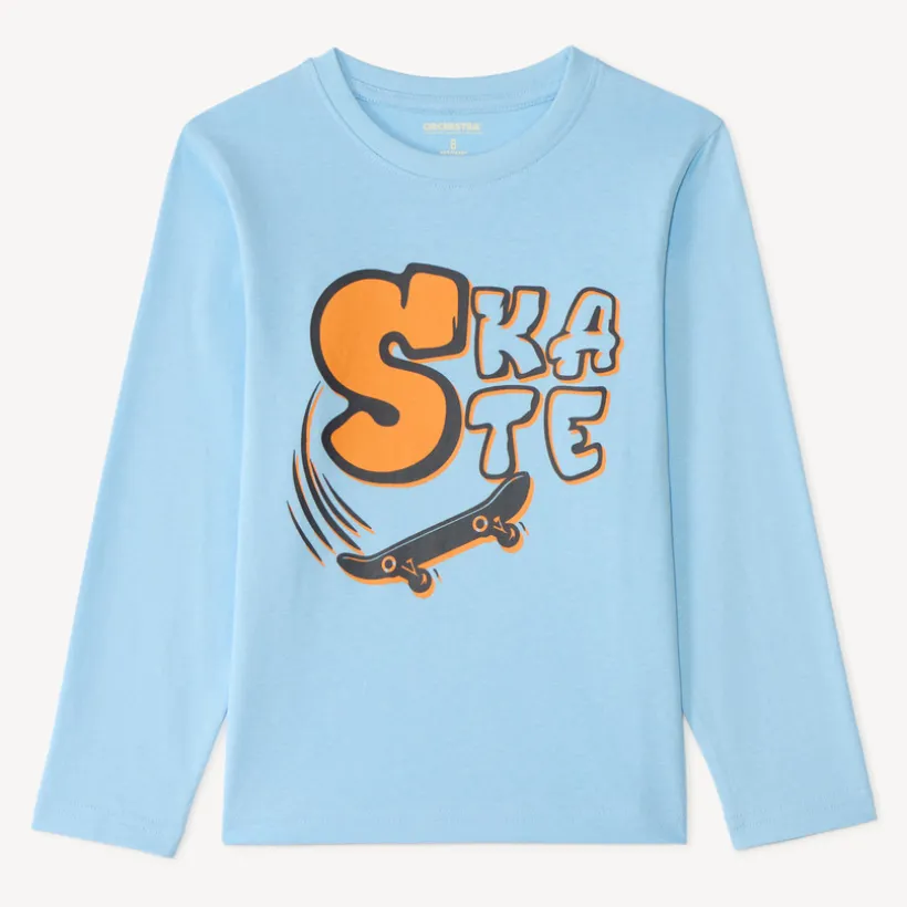 T-shirt manches longues print fantaisie pour garçon