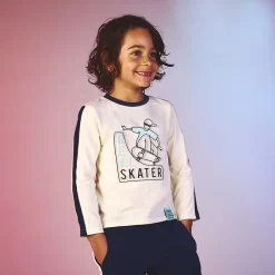 T-shirt manches longues à print fantaisie skate pour garçon