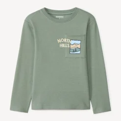 T-shirt manches longues printé dans le dos pour garçon