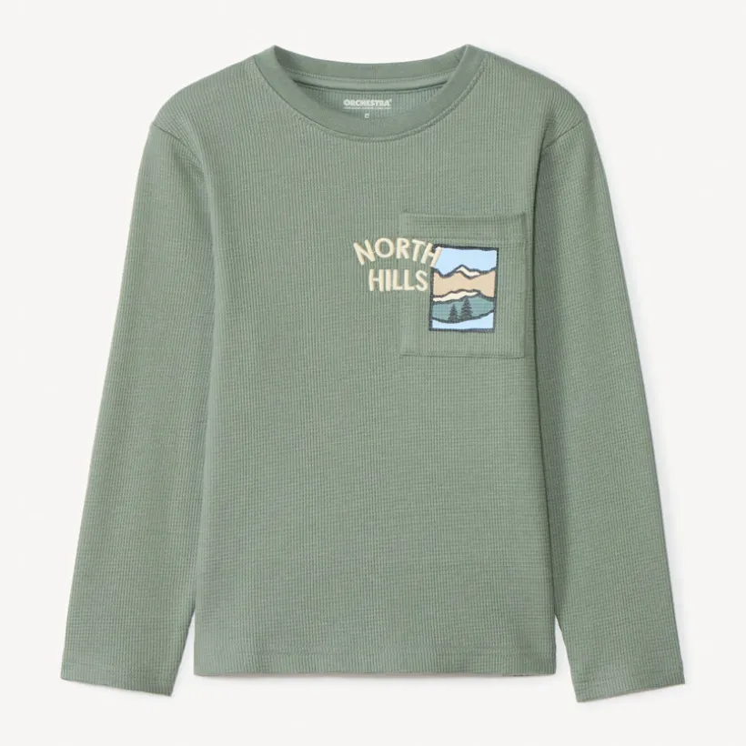T-shirt manches longues printé dans le dos pour garçon