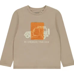 T-shirt manches longues à print et bouclettes pour garçon