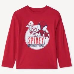 T-shirt manches longues à sequins magiques Spidey Marvel pour garçon