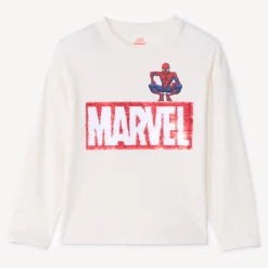 T-shirt manches longues Spider-Man Marvel à sequins magiques pour garçon