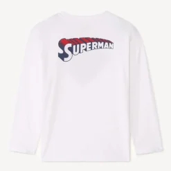 T-shirt manches longues Superman Warner en relief pour garçon