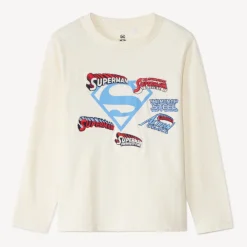 T-shirt manches longues Superman Warner pour garçon