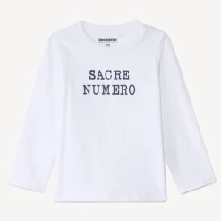 T-shirt manches longues uni avec print pour bébé garçon