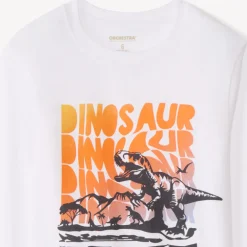 T-shirt manches longues uni avec soft print pour garçon