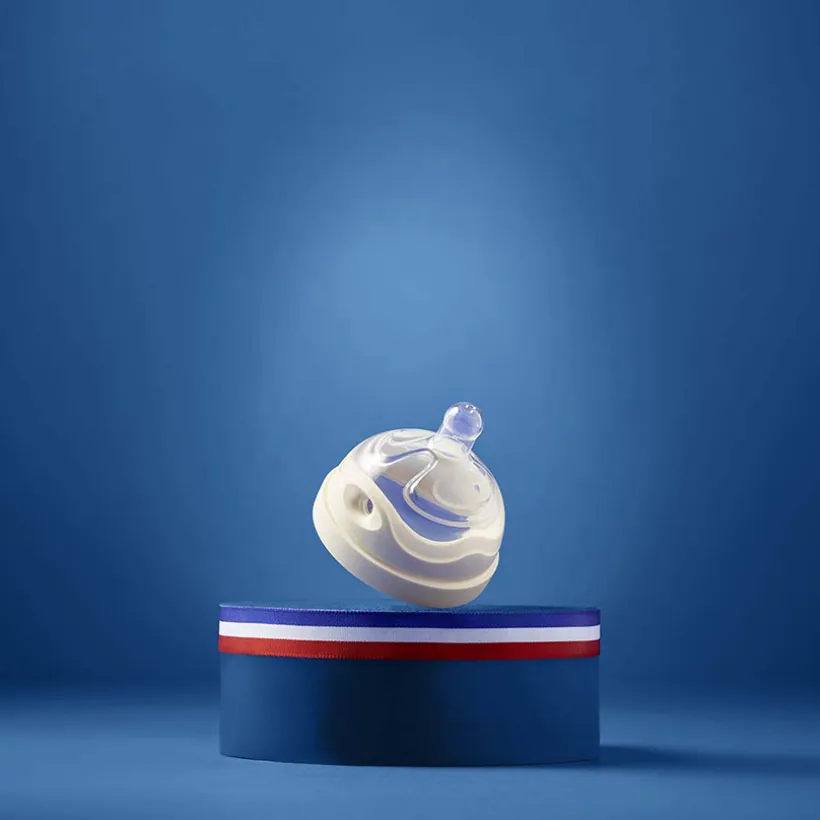 Tétine multi-perforée anti-colique en silicone débit 3