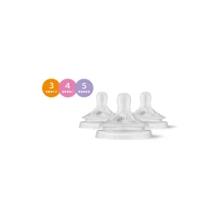 Tétine silicone Natural Response Mix&Match Multi-Size pack 3pcs