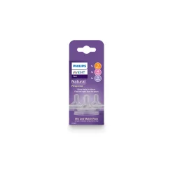 Tétine silicone Natural Response Mix&Match Multi-Size pack 3pcs