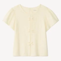 Tunique manches courtes en broderie anglaise pour fille
