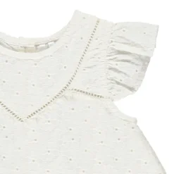 Tunique manches courtes en broderie anglaise pour bébé fille