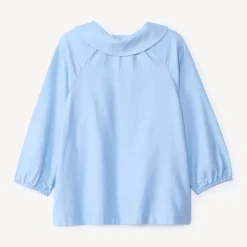 Tunique style chemise manches longues à cœur brodé pour bébé fille