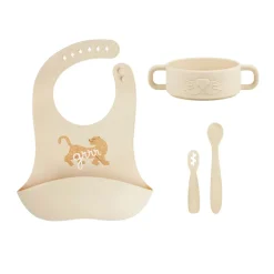 Vaisselle infantile + bavoir Mini Roar 4M+