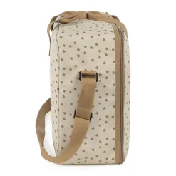 Valise bébé de maternité imprimé cœurs Poppy cannelle