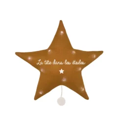 Veilleuse musicale étoile "La tête dans les étoiles" - Terracotta
