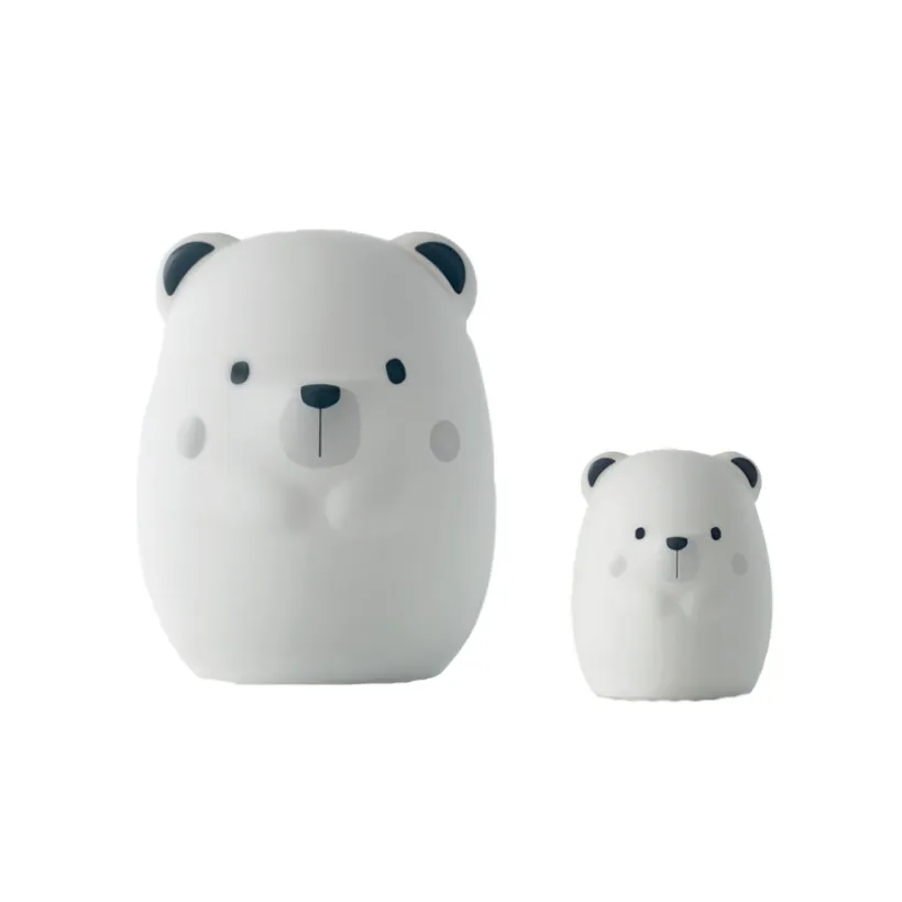 Veilleuse nounours en silicone grand modèle - Blanc